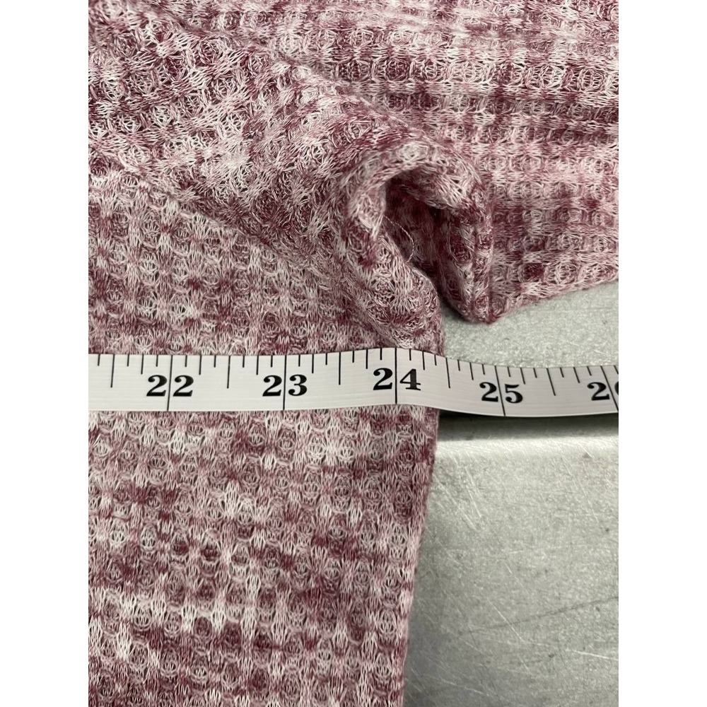 One‎ World Blouse Top Womens 2X Mauve Knitted Shirt Eyelet Trim - Picture 6 of 8